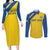 Custom Saint Lucia Football Couples Matching Long Sleeve Bodycon Dress and Long Sleeve Button Shirt 2025 Go Champions - Yellow Version