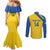 Custom Saint Lucia Football Couples Matching Mermaid Dress and Long Sleeve Button Shirt 2025 Go Champions - Yellow Version