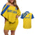 Custom Saint Lucia Football Couples Matching Off Shoulder Short Dress and Hawaiian Shirt 2025 Go Champions - Yellow Version