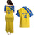 Custom Saint Lucia Football Couples Matching Puletasi and Hawaiian Shirt 2025 Go Champions - Yellow Version