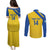 Custom Saint Lucia Football Couples Matching Puletasi and Long Sleeve Button Shirt 2025 Go Champions - Yellow Version