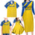 Custom Saint Lucia Football Family Matching Long Sleeve Bodycon Dress and Hawaiian Shirt 2025 Go Champions - Yellow Version