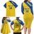 Custom Saint Lucia Football Family Matching Long Sleeve Bodycon Dress and Hawaiian Shirt 2025 Go Champions - Yellow Version