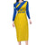 Custom Saint Lucia Football Family Matching Long Sleeve Bodycon Dress and Hawaiian Shirt 2025 Go Champions - Yellow Version