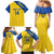 Custom Saint Lucia Football Family Matching Mermaid Dress and Hawaiian Shirt 2025 Go Champions - Yellow Version