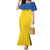 Custom Saint Lucia Football Family Matching Mermaid Dress and Hawaiian Shirt 2025 Go Champions - Yellow Version