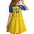 Custom Saint Lucia Football Family Matching Off The Shoulder Long Sleeve Dress and Hawaiian Shirt 2025 Go Champions - Yellow Version