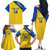 Custom Saint Lucia Football Family Matching Off The Shoulder Long Sleeve Dress and Hawaiian Shirt 2025 Go Champions - Yellow Version