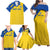 Custom Saint Lucia Football Family Matching Off Shoulder Maxi Dress and Hawaiian Shirt 2025 Go Champions - Yellow Version