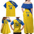 Custom Saint Lucia Football Family Matching Off Shoulder Maxi Dress and Hawaiian Shirt 2025 Go Champions - Yellow Version