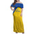 Custom Saint Lucia Football Family Matching Off Shoulder Maxi Dress and Hawaiian Shirt 2025 Go Champions - Yellow Version