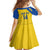 Custom Saint Lucia Football Family Matching Off Shoulder Short Dress and Hawaiian Shirt 2025 Go Champions - Yellow Version