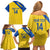 Custom Saint Lucia Football Family Matching Off Shoulder Short Dress and Hawaiian Shirt 2025 Go Champions - Yellow Version