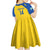 Custom Saint Lucia Football Kid Short Sleeve Dress 2025 Go Champions - Yellow Version