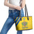 Custom Saint Lucia Football Leather Tote Bag 2025 Go Champions - Yellow Version