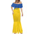 Custom Saint Lucia Football Mermaid Dress 2025 Go Champions - Yellow Version