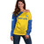 Custom Saint Lucia Football Off Shoulder Sweater 2025 Go Champions - Yellow Version