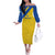 Custom Saint Lucia Football Off The Shoulder Long Sleeve Dress 2025 Go Champions - Yellow Version