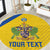 Custom Saint Lucia Football Round Carpet 2025 Go Champions - Yellow Version