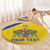 Custom Saint Lucia Football Round Carpet 2025 Go Champions - Yellow Version