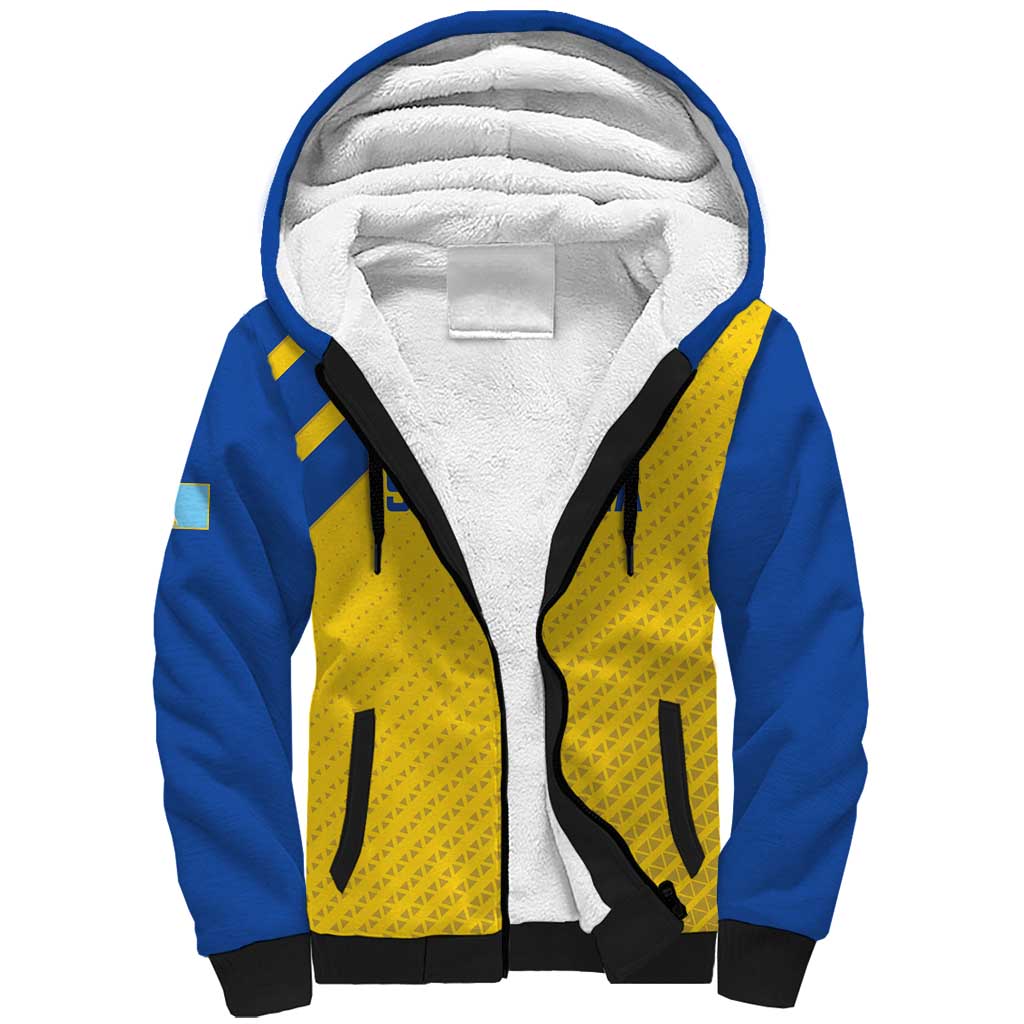 Custom Saint Lucia Football Sherpa Hoodie 2025 Go Champions - Yellow Version