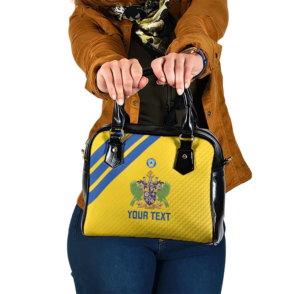 Custom Saint Lucia Football Shoulder Handbag 2025 Go Champions - Yellow Version