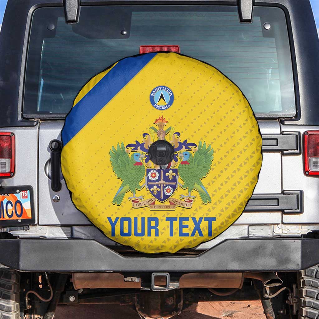 Custom Saint Lucia Football Spare Tire Cover 2025 Go Champions - Yellow Version