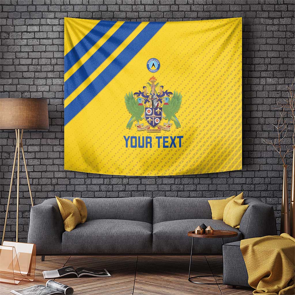 Custom Saint Lucia Football Tapestry 2025 Go Champions - Yellow Version