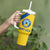 Custom Saint Lucia Football Tumbler With Handle 2025 Go Champions - Yellow Version