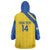 Custom Saint Lucia Football Wearable Blanket Hoodie 2025 Go Champions - Yellow Version