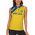 Custom Saint Lucia Football Women Sleeveless Polo Shirt 2025 Go Champions - Yellow Version