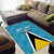 Custom Saint Lucia Football Area Rug Flag Style