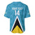 Custom Saint Lucia Football Baseball Jersey Flag Style