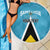 Custom Saint Lucia Football Beach Blanket Flag Style