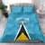 Custom Saint Lucia Football Bedding Set Flag Style