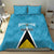 Custom Saint Lucia Football Bedding Set Flag Style