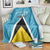 Custom Saint Lucia Football Blanket Flag Style