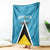 Custom Saint Lucia Football Blanket Flag Style