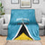 Custom Saint Lucia Football Blanket Flag Style