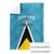 Custom Saint Lucia Football Blanket Flag Style