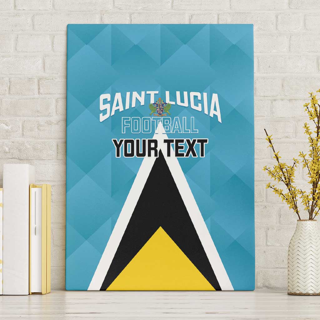 Custom Saint Lucia Football Canvas Wall Art Flag Style