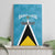 Custom Saint Lucia Football Canvas Wall Art Flag Style