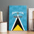 Custom Saint Lucia Football Canvas Wall Art Flag Style