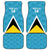 Custom Saint Lucia Football Car Mats Flag Style