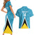 Custom Saint Lucia Football Couples Matching Short Sleeve Bodycon Dress and Hawaiian Shirt Flag Style