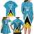 Custom Saint Lucia Football Family Matching Long Sleeve Bodycon Dress and Hawaiian Shirt Flag Style