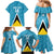 Custom Saint Lucia Football Family Matching Mermaid Dress and Hawaiian Shirt Flag Style