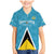 Custom Saint Lucia Football Family Matching Mermaid Dress and Hawaiian Shirt Flag Style