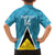 Custom Saint Lucia Football Family Matching Off The Shoulder Long Sleeve Dress and Hawaiian Shirt Flag Style