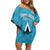 Custom Saint Lucia Football Family Matching Off Shoulder Short Dress and Hawaiian Shirt Flag Style